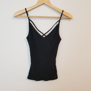 Hollister Must Have Collection Black Ribbed Tank